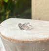 Silver Angel Wing Heart Stud Earrings - Kathy Sayce Jewellery