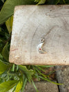 Silver Crescent Moon Necklace with Red Sapphire - Kathy Sayce Jewellery
