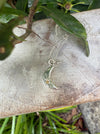 Silver Crescent Moon Necklace with Yellow Sapphire - Kathy Sayce Jewellery