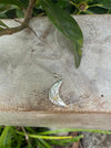 Silver Crescent Moon Necklace with Yellow Sapphire - Kathy Sayce Jewellery