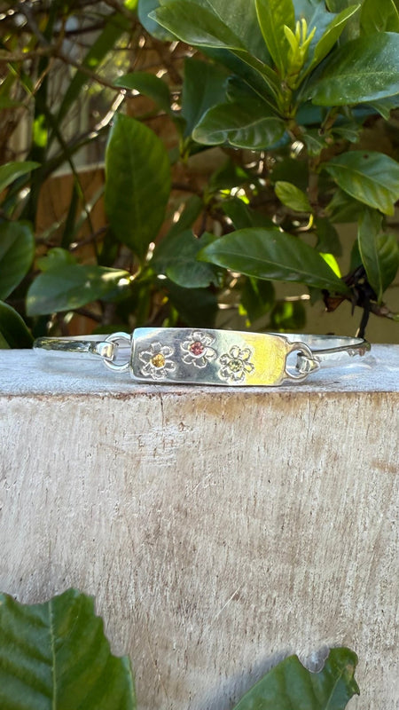 Silver Flower Clasp Bracelet - Kathy Sayce Jewellery