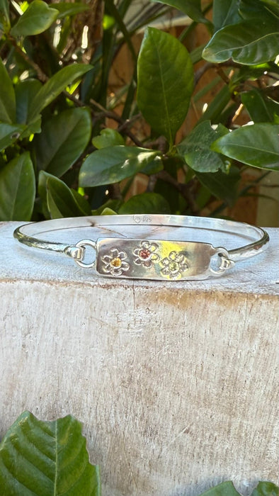 Silver Flower Clasp Bracelet - Kathy Sayce Jewellery