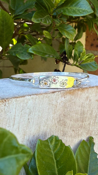 Silver Flower Clasp Bracelet - Kathy Sayce Jewellery