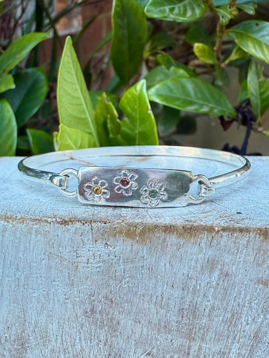 Silver Flower Clasp Bracelet - Kathy Sayce Jewellery