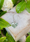 Silver Heart Necklace - Hammer Textured Sterling Silver - Sterling Silver Chain - Kathy Sayce Jewellery