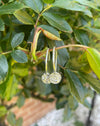 Sleeper Earrings with Embossed Sterling Silver Discs - Kathy Sayce Jewellery