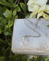 Small Patterned Silver Disc Necklace - Sterling Silver Chain - Kathy Sayce Jewellery