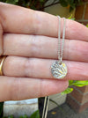 Small Patterned Silver Disc Necklace - Sterling Silver Chain - Kathy Sayce Jewellery