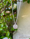 Small Patterned Silver Disc Necklace - Sterling Silver Chain - Kathy Sayce Jewellery