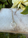 Small Patterned Silver Disc Necklace - Sterling Silver Chain - Kathy Sayce Jewellery