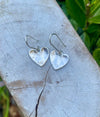 Sterling Silver Heart Dangle Earrings – Hammered Texture with Handmade Earwires - Kathy Sayce Jewellery