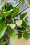 Sterling Silver Heart Dangle Earrings – Hammered Texture with Handmade Earwires - Kathy Sayce Jewellery