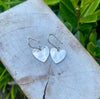 Sterling Silver Heart Dangle Earrings – Hammered Texture with Handmade Earwires - Kathy Sayce Jewellery