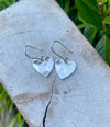 Sterling Silver Heart Dangle Earrings – Hammered Texture with Handmade Earwires - Kathy Sayce Jewellery