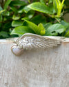 Sterling Silver Hearts and Angels Bangle with Pink Opal Heart Charm - Symbolic Handmade Jewellery - Kathy Sayce Jewellery