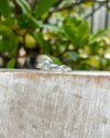 Sterling Silver Leaf Ring with Blue Topaz – Nature - Inspired Gemstone Design - Kathy Sayce Jewellery