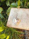 Sterling Silver Rose Quartz Heart Necklace - Sterling Silver Chain - Kathy Sayce Jewellery