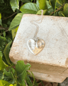 Sterling Silver Rose Quartz Heart Necklace - Sterling Silver Chain - Kathy Sayce Jewellery