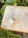 Sterling Silver Rose Quartz Heart Necklace - Sterling Silver Chain - Kathy Sayce Jewellery