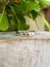 Treasure Ring – Handmade Sterling Silver Ring with Two Custom Gemstones - Made to Order - Kathy Sayce Jewellery