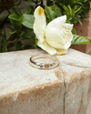Treasure Ring - Organic Sterling Silver Band Set with Citrine and Rhodolite Garnet - Kathy Sayce Jewellery