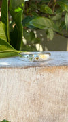 Treasure Ring - Organic Sterling Silver Band Set with Peridot and Sapphire - Kathy Sayce Jewellery