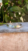 Treasure Ring - Organic Sterling Silver Band Set with Peridot and Topaz - Kathy Sayce Jewellery