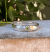 Treasure Ring - Organic Sterling Silver Band Set with Peridot and Topaz - Kathy Sayce Jewellery
