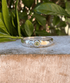 Treasure Ring - Organic Sterling Silver Band Set with Peridot and Topaz - Kathy Sayce Jewellery