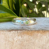 Treasure Ring - Organic Sterling Silver Band Set with Peridot and Topaz - Kathy Sayce Jewellery