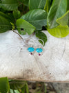 Turquoise & Rhodolite Garnet Dangle Earrings – Sterling Silver Natural Gemstone Jewellery - Kathy Sayce Jewellery