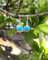 Turquoise & Rhodolite Garnet Dangle Earrings – Sterling Silver Natural Gemstone Jewellery - Kathy Sayce Jewellery