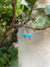 Turquoise & Rhodolite Garnet Dangle Earrings – Sterling Silver Natural Gemstone Jewellery - Kathy Sayce Jewellery
